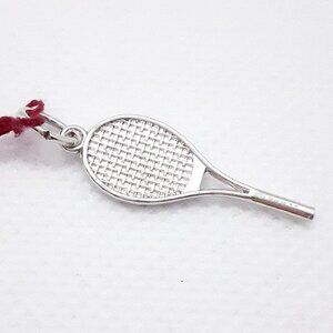 NEW .3 grams Sterling Silver Racquet Charm